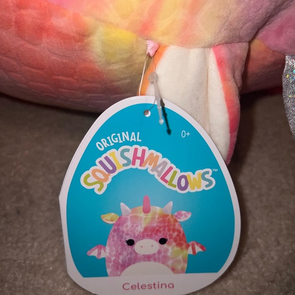 Celestina the tie-dye Dragon 16” Squishmallow plushie - Picture 3 of 3